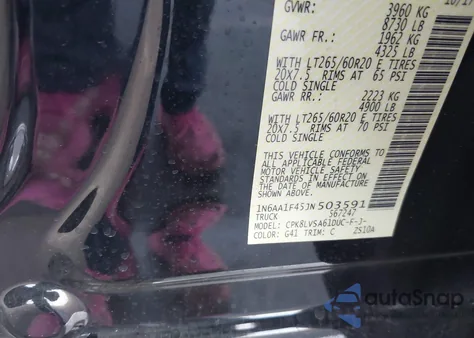 2018 Nissan Titan Xd Sl Gas from USA, damaged, VIN 1N6AA1F45JN503591